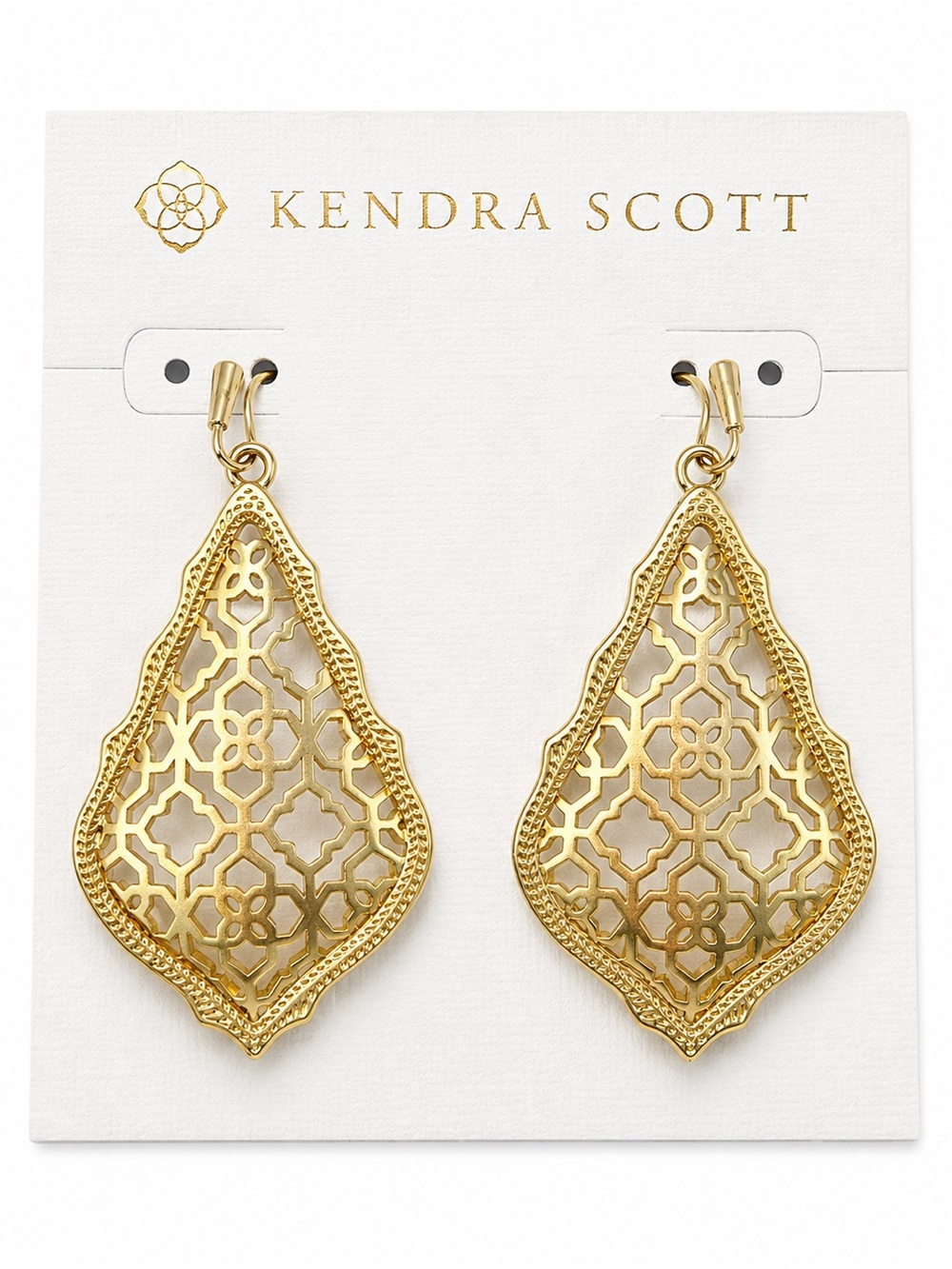 NWT KENDRA SCOTT Addie
Gold Filigree Drop Earrings